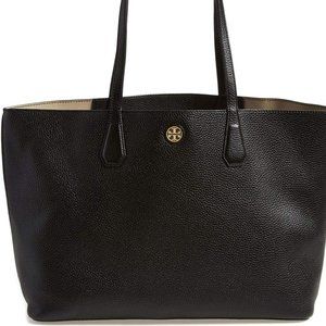Tory Burch Leather Tote Bag, Black